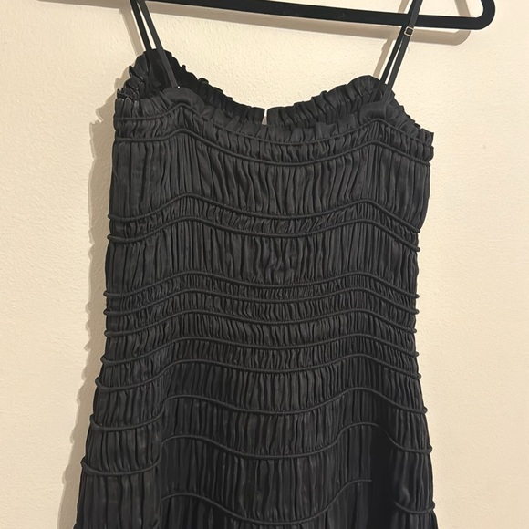 FRAME Black Corded Silk Maxi Dress - Picture 5 of 9